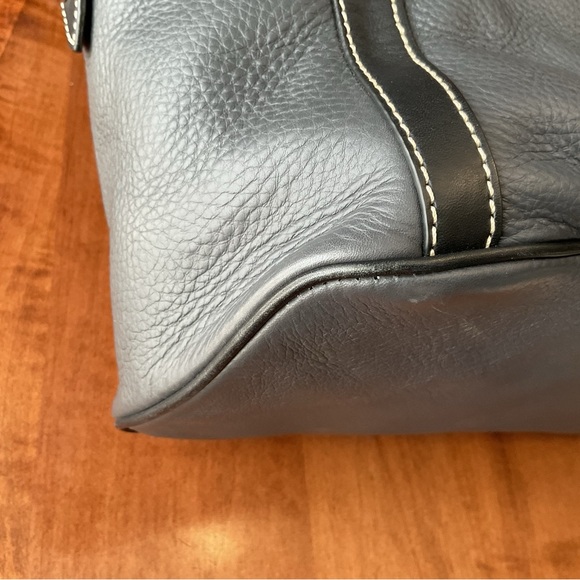 Dooney & Bourke Pebble Leather Dark Gray Tote w/ accessories - Picture 4 of 16